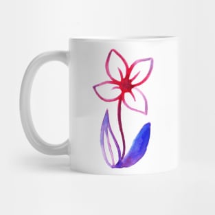 Pink Purple Watercolor Flower Mug